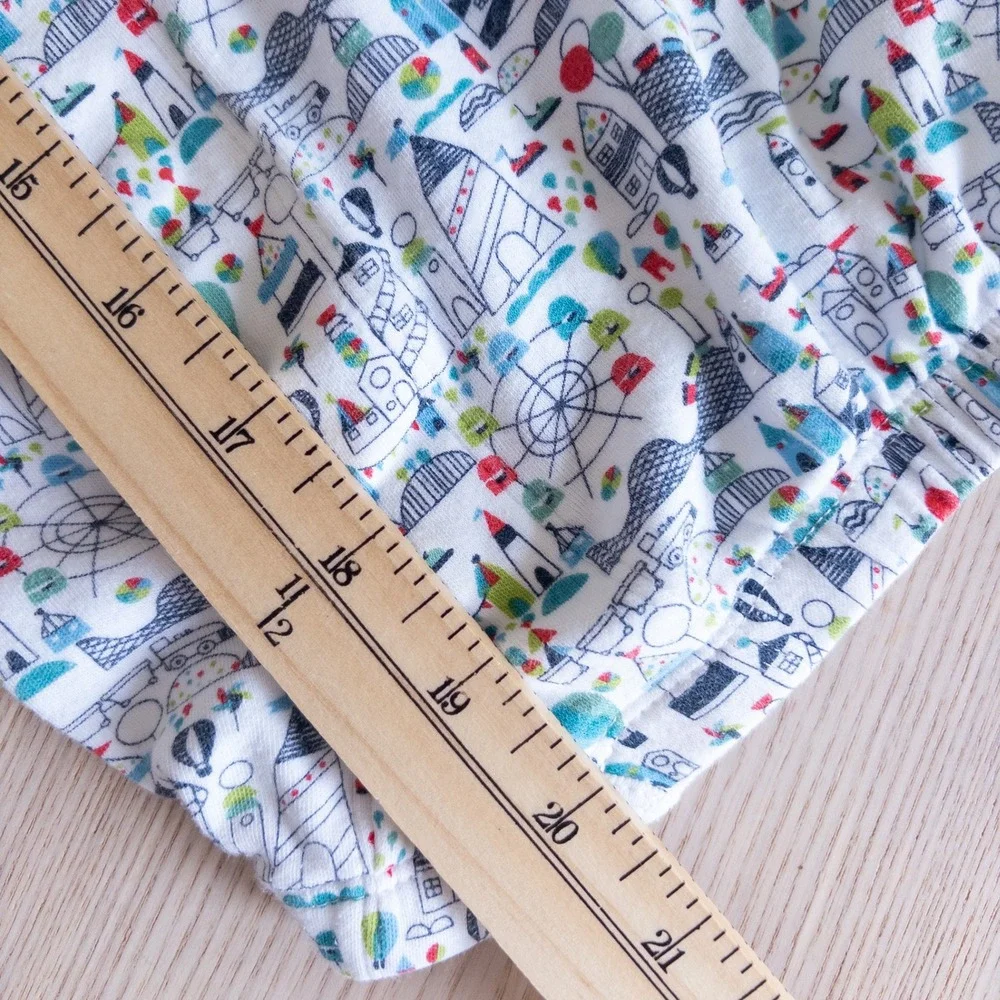 Magnetic Me Sleep Gown Hat Set White Amusement Park Organic Cotton Baby 0-3M